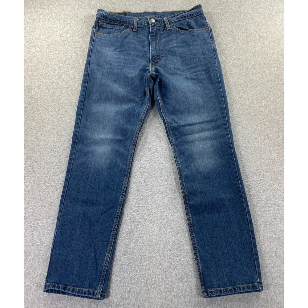Levis 511 Jean Men 34x30 Slim Fit Tapered Leg Blue Med Wash Stretch (Fits 32x30)